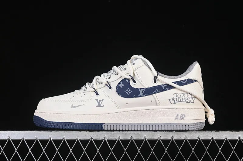 All categories Nk Air Force 1 Air Force series Nk Air Force 1 Low Air Force low-top Nike Air Force 1'07 Low LV joint flower blue hook drawstring Air Force 1 low-top casual sneakers DM6868-064